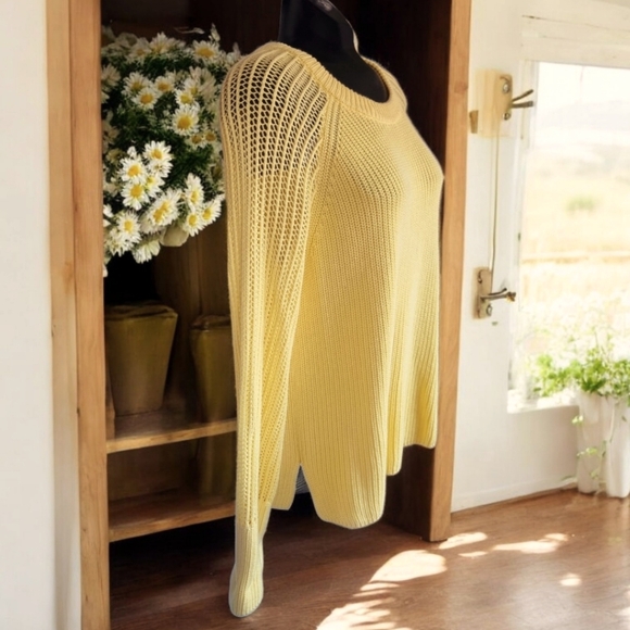 Design History Bright Sunny Yellow Loose Knit Sweater - Picture 3 of 7